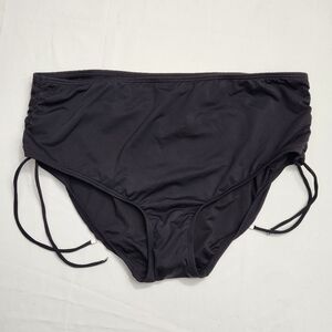 Michael Kors NWT size 22W black bathing suit bottoms tie detail sides